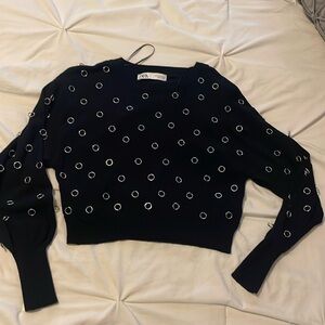 Zara sweatshirt size small with hoops attached